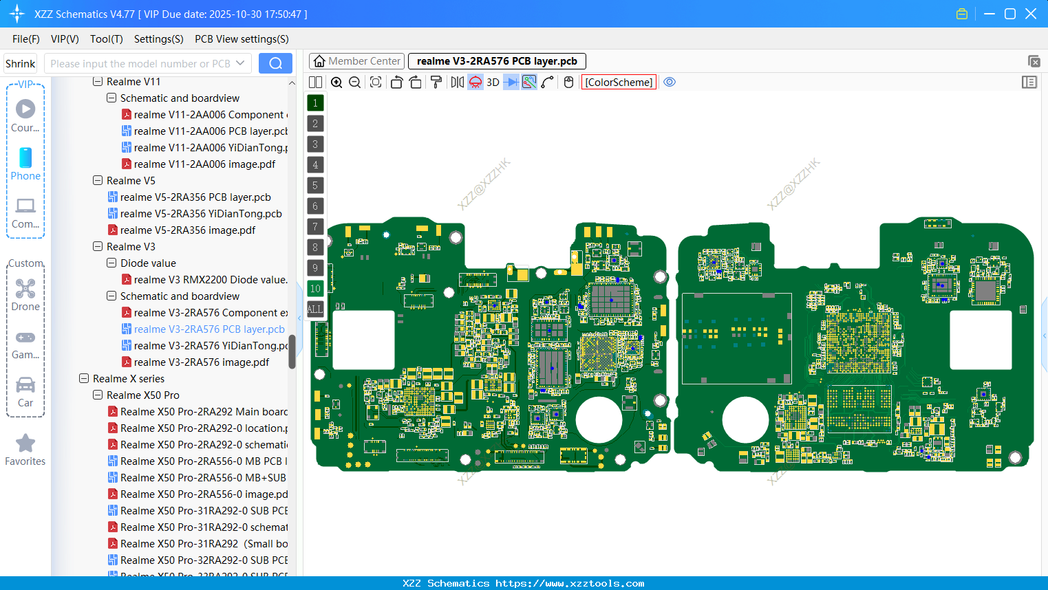 Realme V3-2RA576 PCB Layer